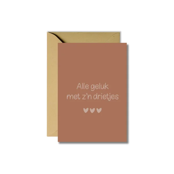 Wenskaart | Met z'n drietjes
