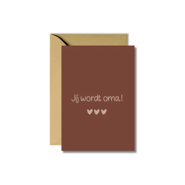 Wenskaart | Jij wordt oma