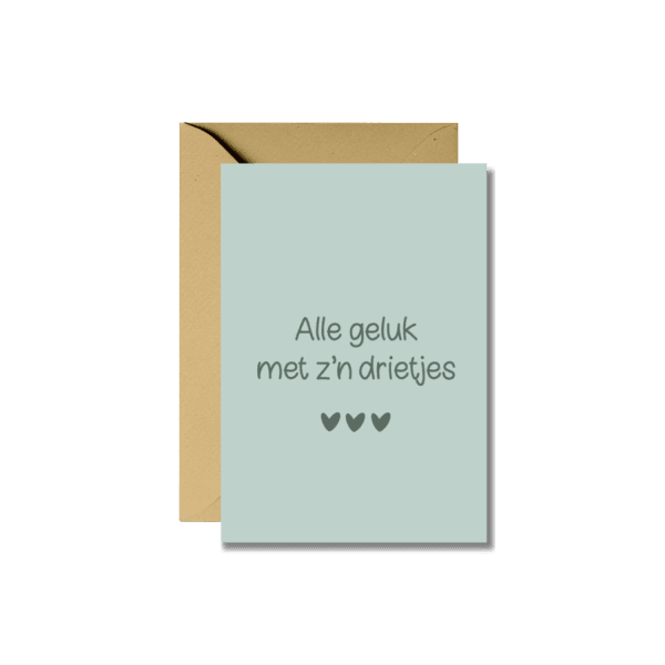Wenskaart | Met z'n drietjes