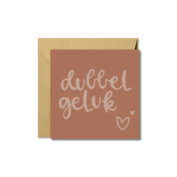 Wenskaart Geboorte Tweeling | Dubbel geluk
