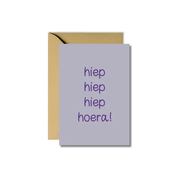 Wenskaart | Hiep hiep hiep hoera