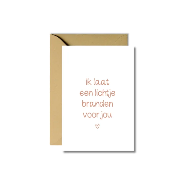 Wenskaart | Lichtje branden