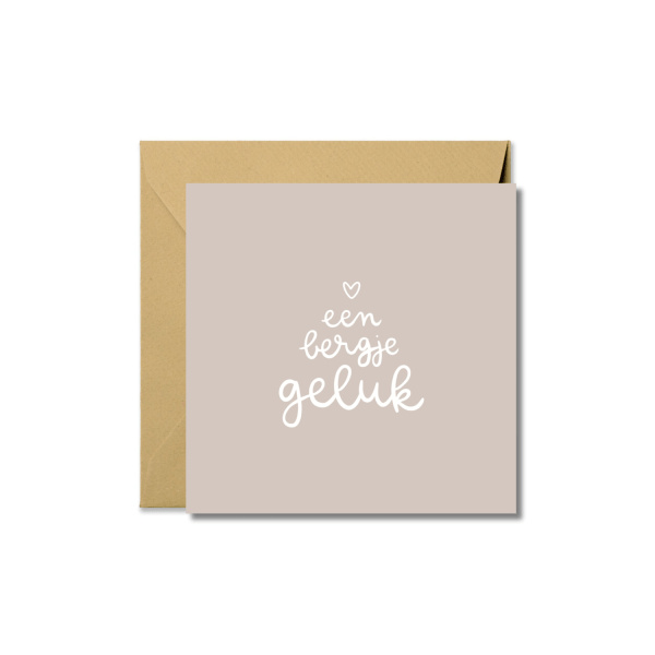Wenskaart | Bergje geluk