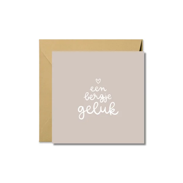 Wenskaart | Bergje geluk