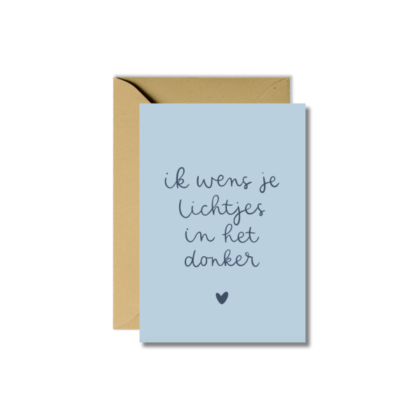 Wenskaart | Lichtjes in het donker