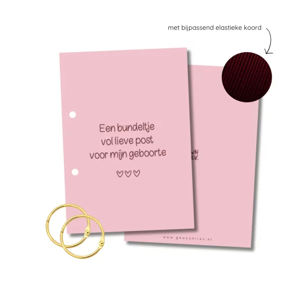 Bewaarbundel Geboortekaartjes | Bundeltje vol lieve post