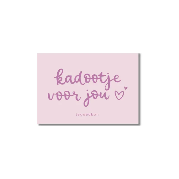 Tegoedbon blanco | Kadootje voor jou - Afbeelding 2