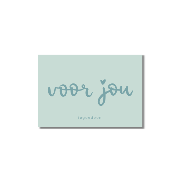 Tegoedbon blanco | Voor jou - Afbeelding 2