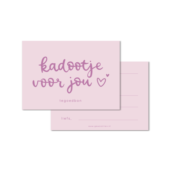 Tegoedbon blanco | Kadootje voor jou