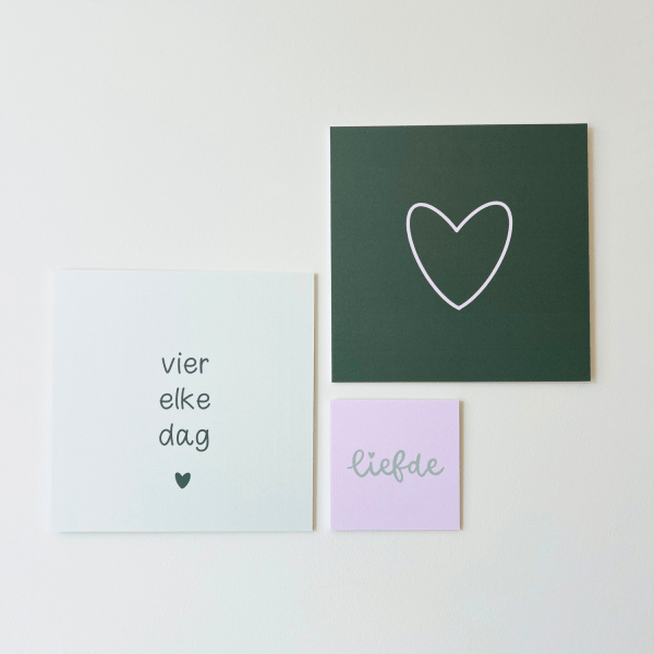 Set forex tegeltjes | Vier elke dag + hart groot + liefde