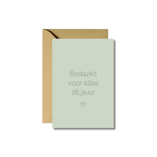 Wenskaart | Bedankt voor alles dit jaar