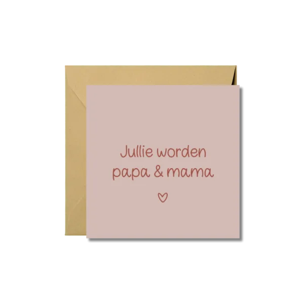 Wenskaart | Jullie worden papa & mama