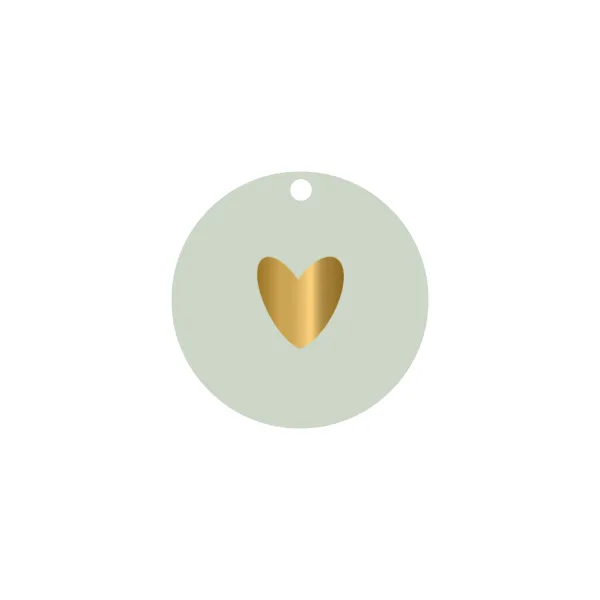 Cadeaulabel | Hartje (met goudfolie)