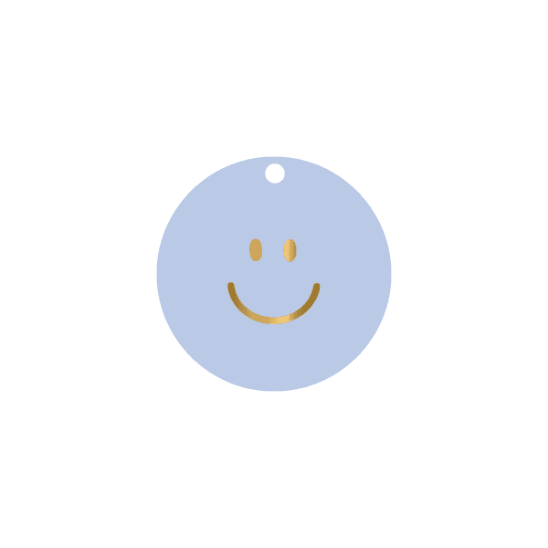 Cadeaulabel | Smiley (met goudfolie)