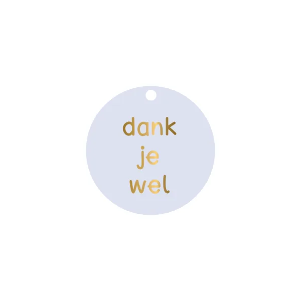 Cadeaulabel | Dank je wel (met goudfolie)