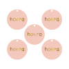 Cadeaulabels Hoera | set van 5 (met goudfolie)