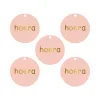 Cadeaulabels Hoera | set van 5 (met goudfolie)