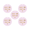 Cadeaulabels Voor de liefste | set van 5 (met goudfolie)