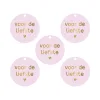 Cadeaulabels Voor de liefste | set van 5 (met goudfolie)