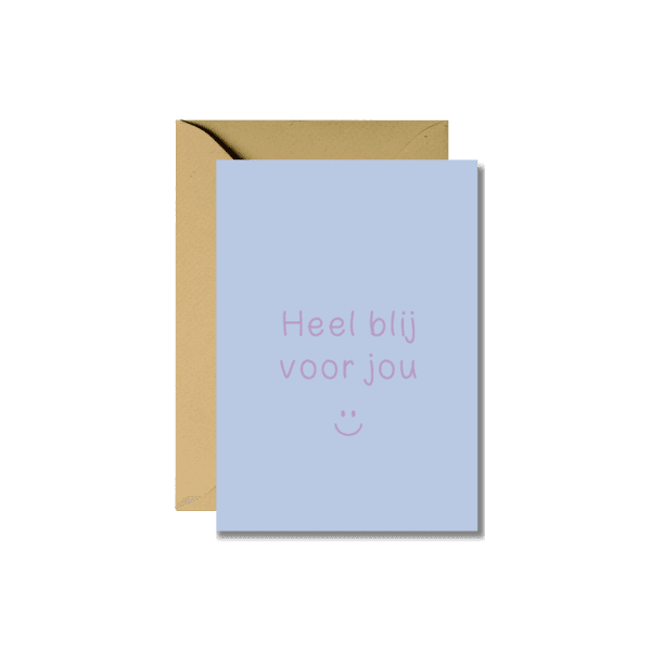 Wenskaart | Heel blij voor jou