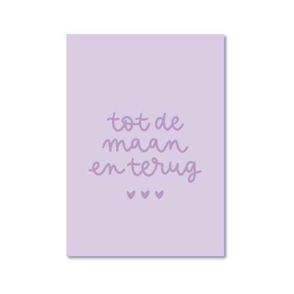 Print A4 | Tot de maan en terug