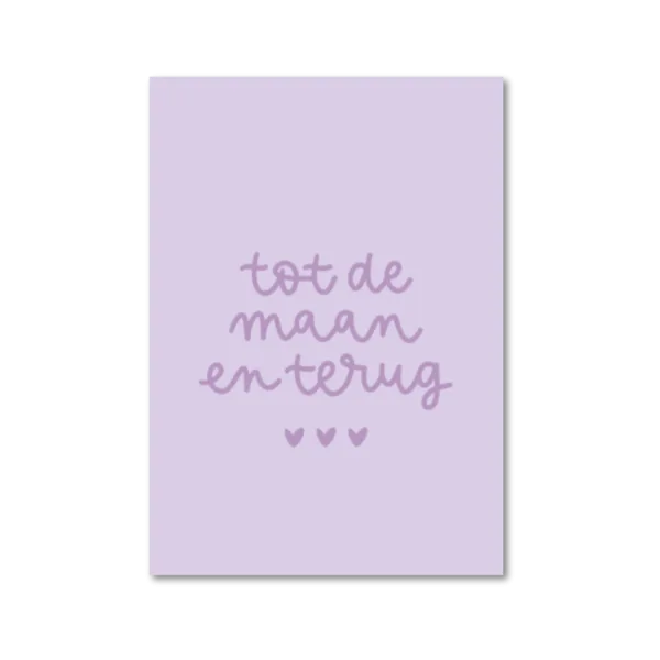 Print A4 | Tot de maan en terug