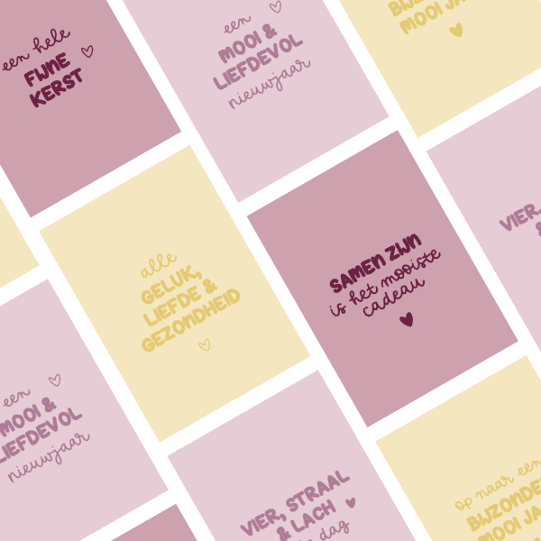 Wenskaarten set | Kerst (12 stuks)