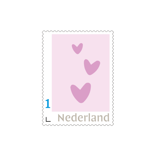 Postzegel hartjes