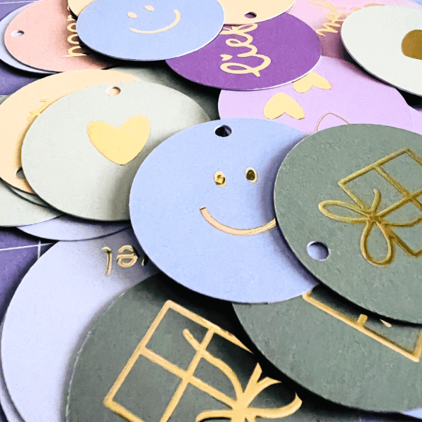 Cadeaulabels met goudfolie | Voordeelset (40+ stuks)